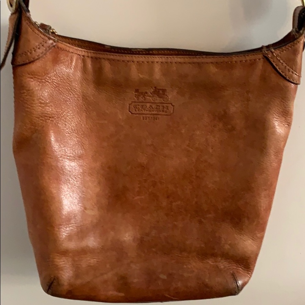Brown crossbody Coach purse